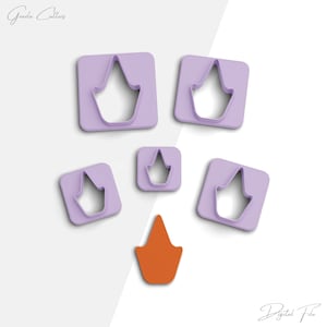 Fall Leaf Clay Cutter, Autumn Polymer Clay Cutter, Earring Cutters, 2 Cutter Version, 5 Sizes Included, Digital STL File, No: 593