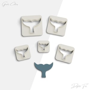 Walflosse Ausstechform, Polymer Clay Cutters, Ohrring Ausstecher, 5 Größen inklusive digitale STL-Datei, No: 457