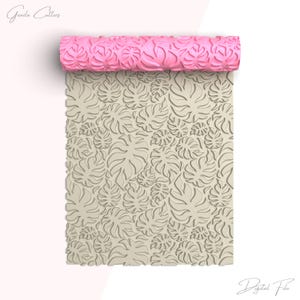 Monstera Leaf Texture Roller For Polymer Clay, Leaves Clay Texture Roller, Printable File, Digital STL File, No: 1543