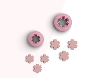 Taglia argilla per perni floreali, taglia argilla polimerica per fiori, mini tagliaorecchini, 2 misure incluse, file digitale STL, n. 244
