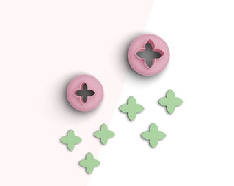 Taglierina per argilla polimerica con borchie floreali, Taglierina per argilla polimerica floreale, Mini formine per orecchini, 2 dimensioni incluse, File STL digitale, No: 243