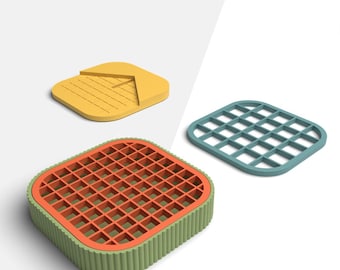 Boucles D'oreilles En Argile Polymère Motif Fleur De Lys Bleu Foncé Et Doré - Un Grand Marché