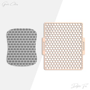 Roof Tile Stencil For Polymer Clay, Geometric Textured Stencil, Clay Earring Making Tool, Stencil Sheet, Digital STL File, No: 1636