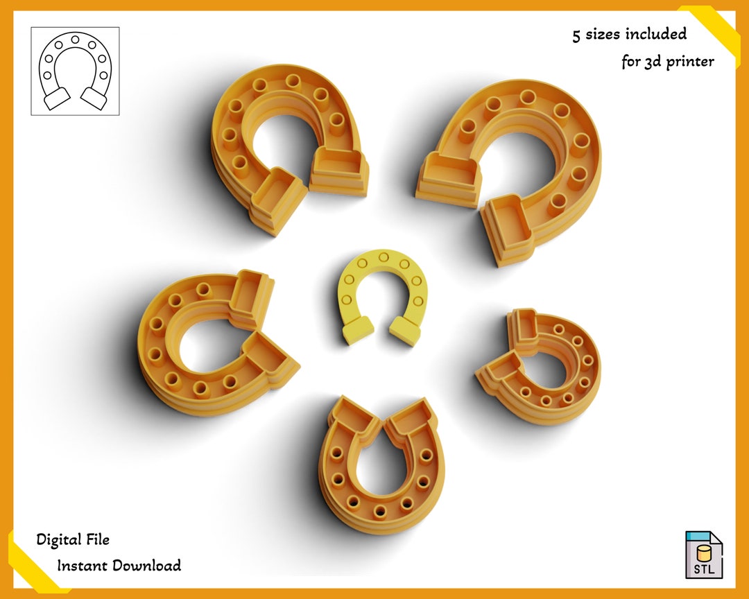 Horseshoe Polymer Clay Cutter Stl File, Embossing Horseshoe Clay Cutter