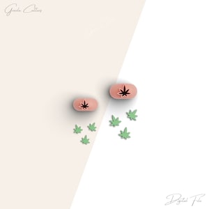 Cannabis Leaf Micro Clay Cutter, Marijuana Polymer Clay Cutter, Tiny Clay Cutter, 2 Sizes Included, Digital STL File, No: 9