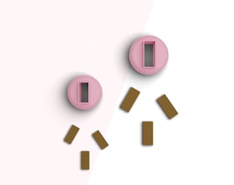 Rectangle Stud Clay Cutter, Basic Shape Mini Polymer Clay Cutters, Geometric Earring Cutter, 2 Sizes Included, Digital STL File, No: 394