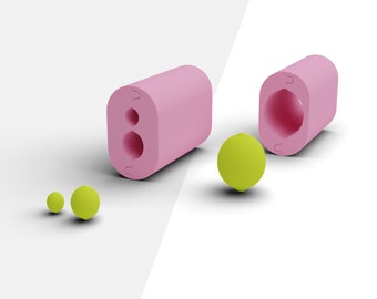 Lemon Bead Roller For Polymer Clay, Lemon Shape Bead Making Tool, Polymer Clay Tools, 3 Sizes Included, Digital STL File, No: 670