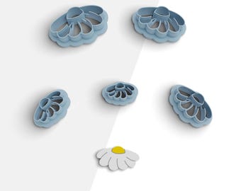 Taglierina per argilla per fiori da interno, taglierine per argilla polimerica per fiori, versione con 2 taglierine, 5 misure incluse, file STL digitale, n.: 1138