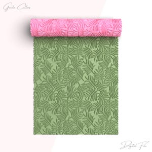 Hawaiian Tropical Floral Texture Roller For Polymer Clay, Leaf Clay Texture Roller, Printable File, Digital STL File, No: 1562