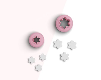 Snowflake Stud Clay Cutter, Christmas Polymer Clay Cutter, Mini Clay Cutters, 2 Sizes Included, Digital STL File, No: 171