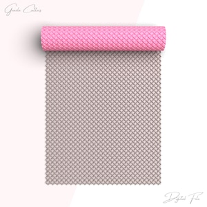 May include: A rolled pink textured sheet with a woven pattern, partially unrolled to reveal a larger section of the same material. The words "Greeda Cutters" and "Digital File" are in the image.
