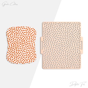 Plantilla de lunares para arcilla polimérica, plantilla texturizada con puntos, herramienta para hacer pendientes de arcilla, lámina de plantilla, archivo digital STL, n.º 1603