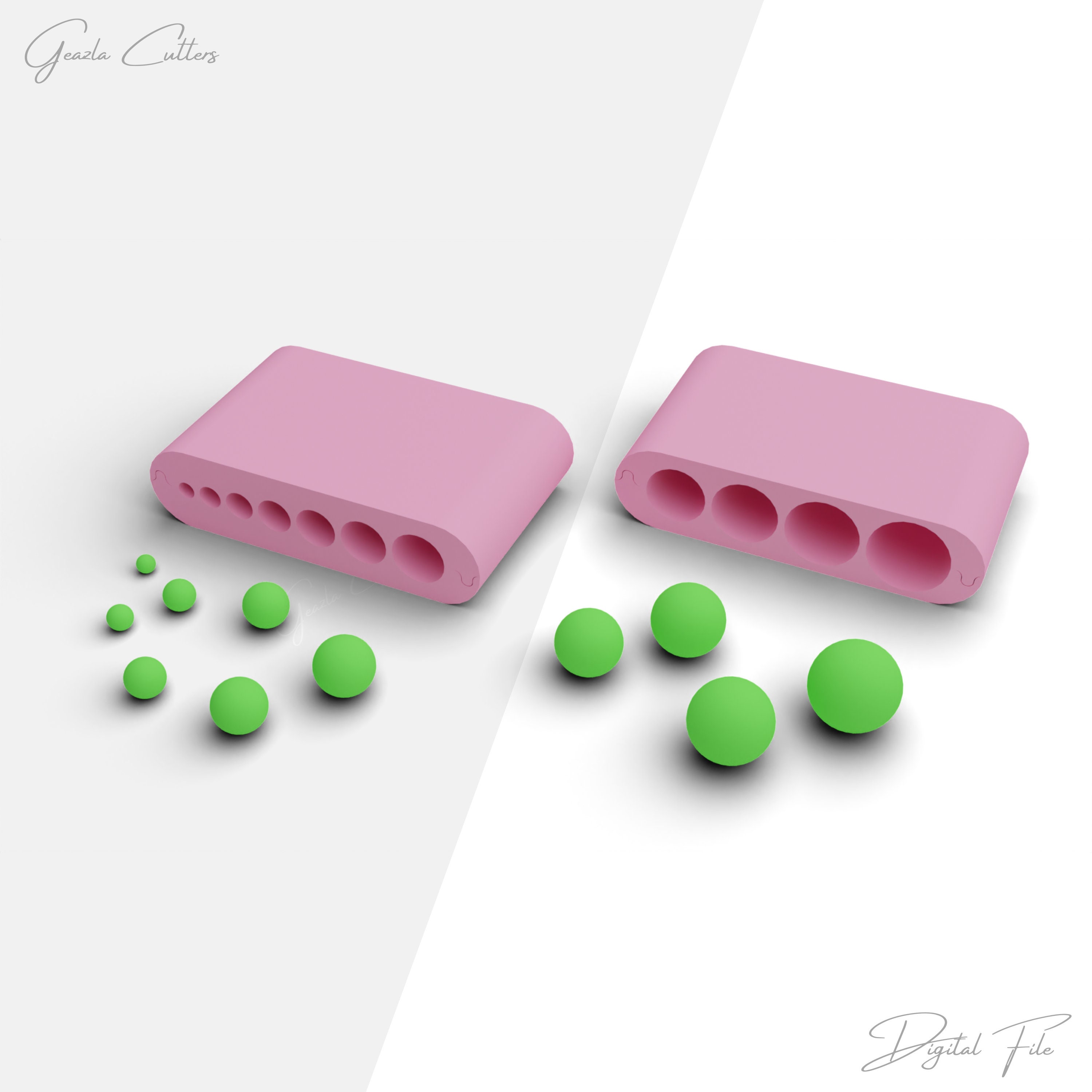 丸型ビーズローラー、6-8-10-12-14-16-18-20-22-24-26 mm、粘土