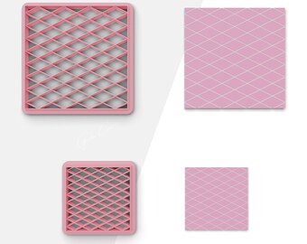 Rhombus Texture Tool For Polymer Clay, Rhombus Clay Texture Tool, Clay Earring Tools, 2 Size Included, Digital STL File, No: 795