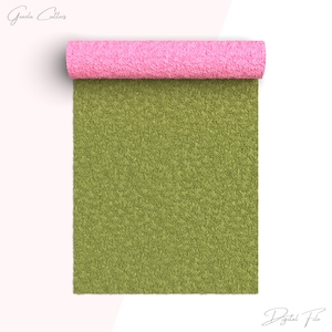 May include: A rolled-up pink and green textured material, possibly fabric or paper, against a white background. The material is unrolled to reveal a green section. The words "Greeda Cutters" and "Digital File" are in the image.