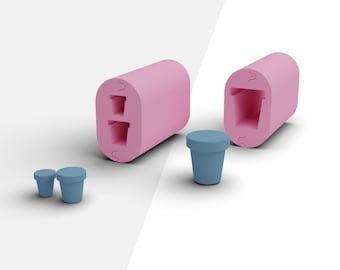 Planter Pot Bead Roller For Polymer Clay, Flowerpot Shape Bead Making Tool, Polymer Clay Tools, 3 Sizes Included, Digital STL File, No: 674