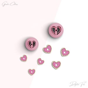 Valentine Donut Stud Clay Cutter, Valentine's Day Polymer Clay Cutter, Mini Clay Cutters, 2 Sizes Included, STL File, No: 1316