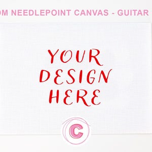 Custom Needlepoint Canvas, Guitar Strap