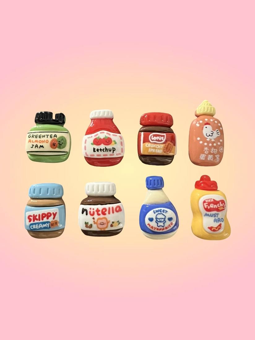 Condiment Food Jar Magnents