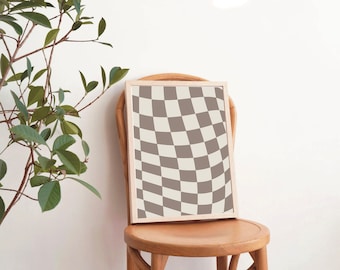 Checkered Print, Checkered Wall Art, Printable Wall Art, Digital Download Print, Retro Wall Art, Downloadable Print, Trendy Wall Art, Gift