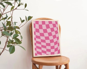 Checkered Print, Checkered Wall Art, Printable Wall Art, Digital Download Print, Retro Wall Art, Downloadable Print, Trendy Wall Art, Gift