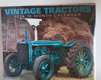 Vintage Tractors Year Wall Hanging, Wall Decor, Prints, Calendar