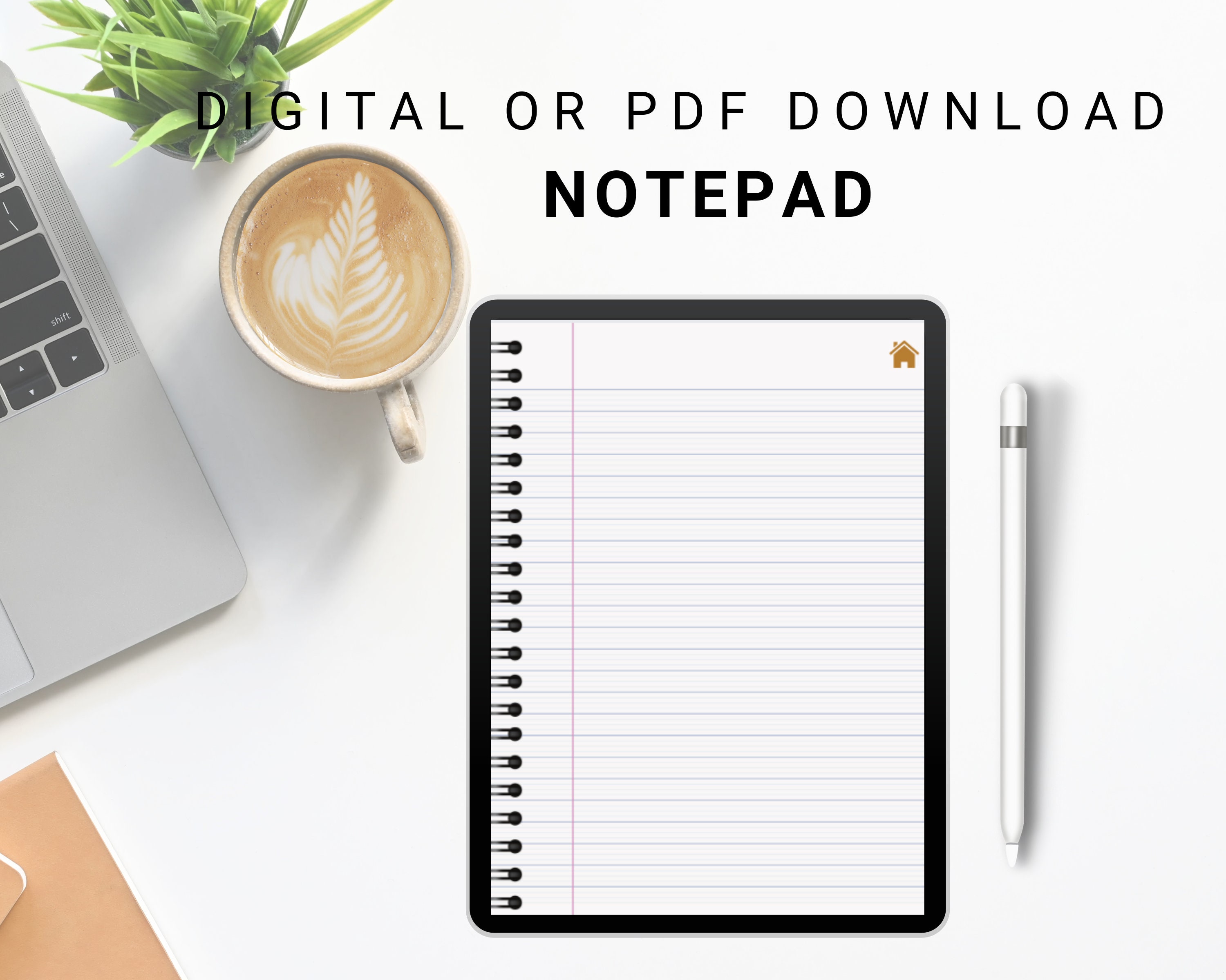 NOTEPAD Digital Notepad Printable PDF Notepad Good Notes - Etsy