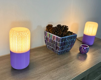 Leoma Colorful Modern Lamp Pair, Living Room Table Lamp Set of Two, 2 Pack Lamps for Bedroom Nightstand, Minimalist Home Office Light