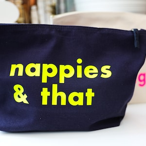 GEPERSONALISEERDE & DIE TAS | Grote buideltas | Zakje met ritssluiting | Marine en natuurlijk | Gepersonaliseerde tas |