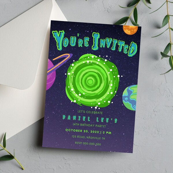 Rick and Morty Template Etsy