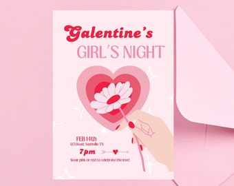 Galantines Party Invite l Girl’s Valentine Party l Digital Invitation Template