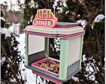 Retro Fly In Diner BirdFeeeder