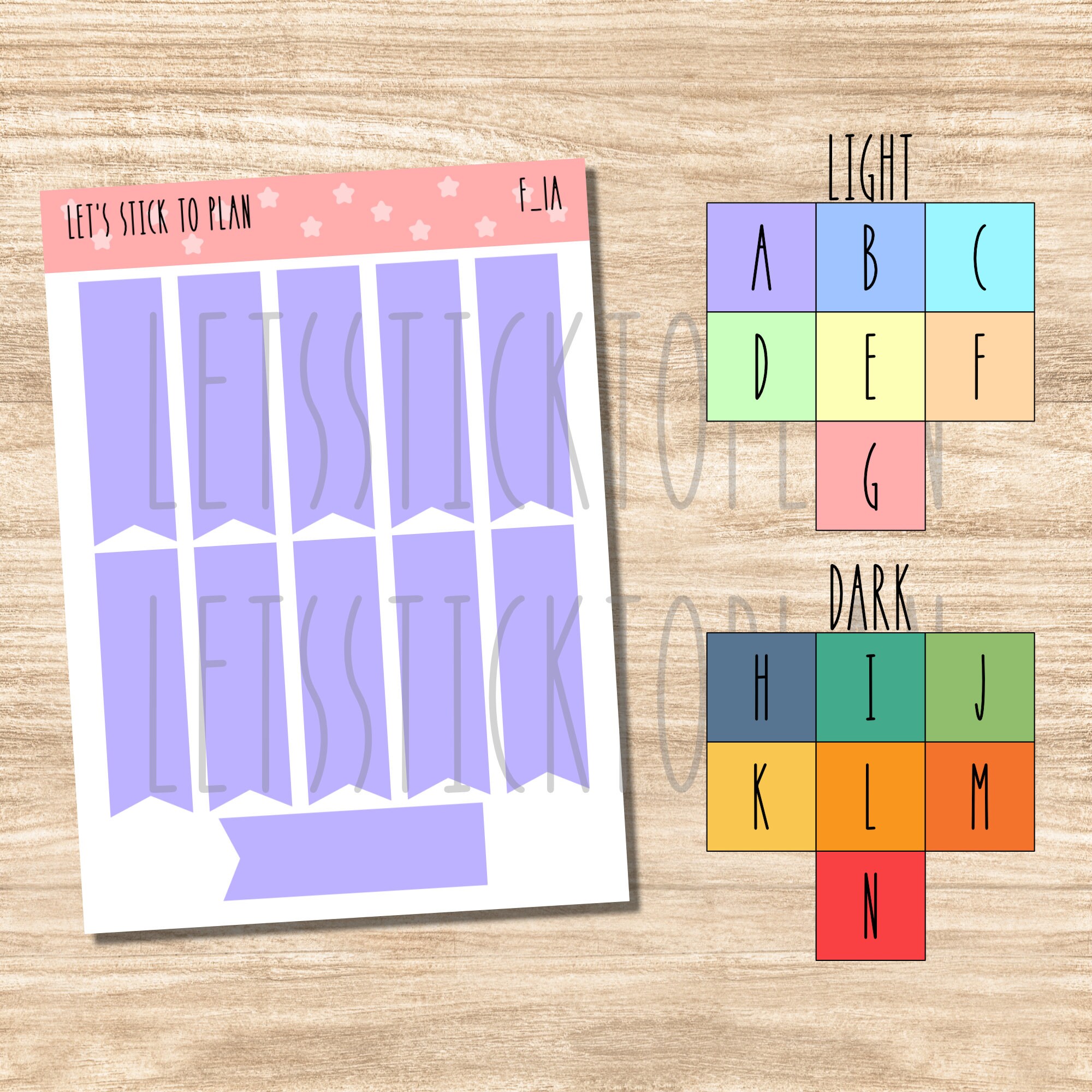 F_1 Functional Bullet Point Flag Stickers Sheets HP, EC, Hobonichi ...