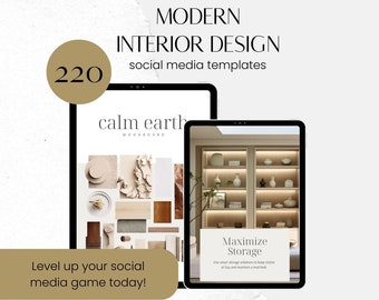 Interior Design Social Media Templates, Modern Canva Templates, Interior Decorator Marketing, Interior Decorating Templates