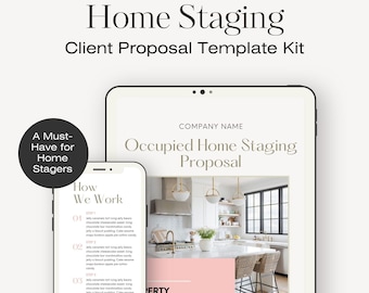 Home Staging Client Proposal Template Kit, Customizable Canva Templates, Home Staging Business Proposals for Occupied & Vacant Homes