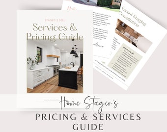 Home Staging Pricing & Services Guide | Customizable Canva Template | Marketing to Realtors | Home Staging Marketing