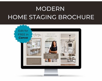 Modern Home Staging Brochure Template | Customizable Canva Template | Elevate Your Home Staging Marketing