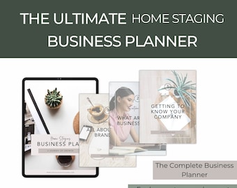 Home Staging Business Planner & Start Up Costs, How to Start a Home Staging Business, Digital Business Planner, Branding Workbook