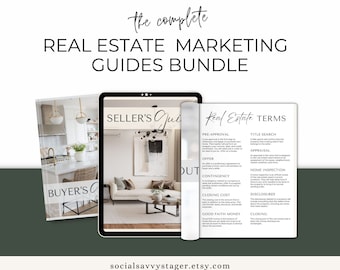 Home Buyer & Seller Guides, Realtor Buyer Packet, Realtor Seller Guide, Listing Presentation, Canva Templates, Real Estate Marketing