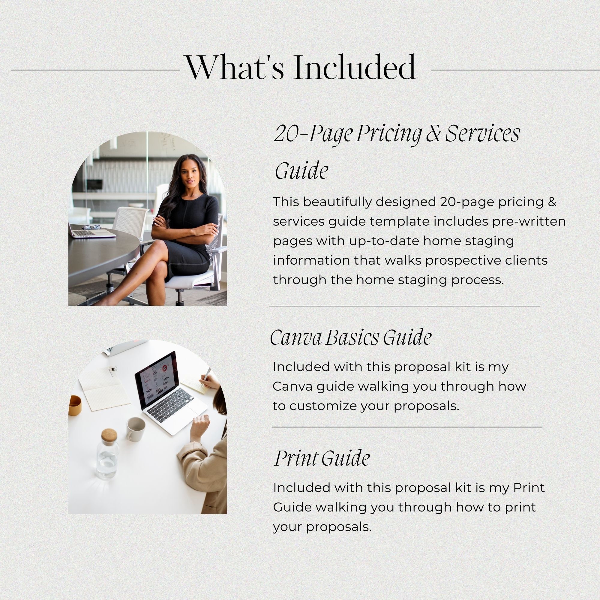 Home Staging Pricing & Services Guide Customizable Canva Template