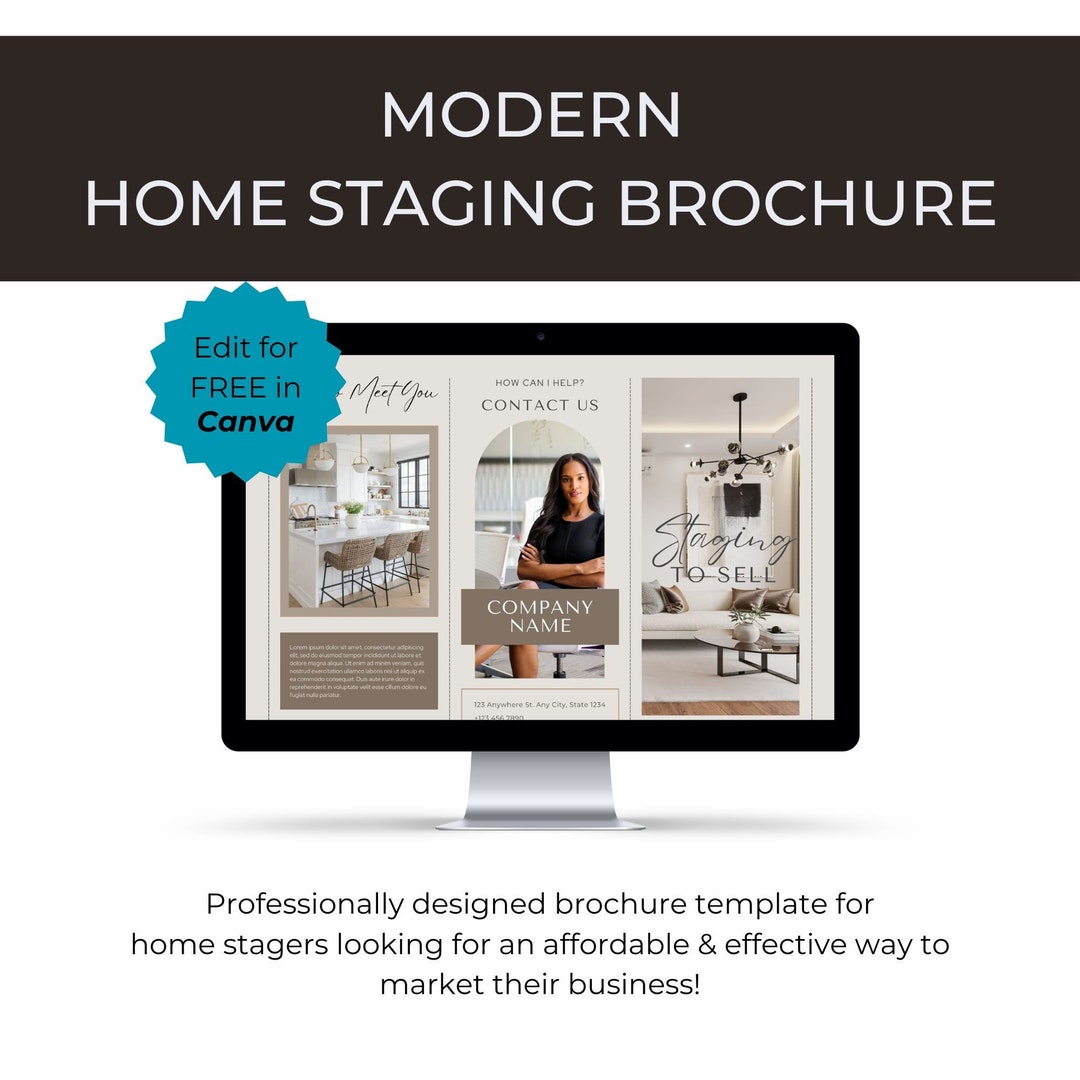 Modern Home Staging Brochure Template Customizable Canva Template
