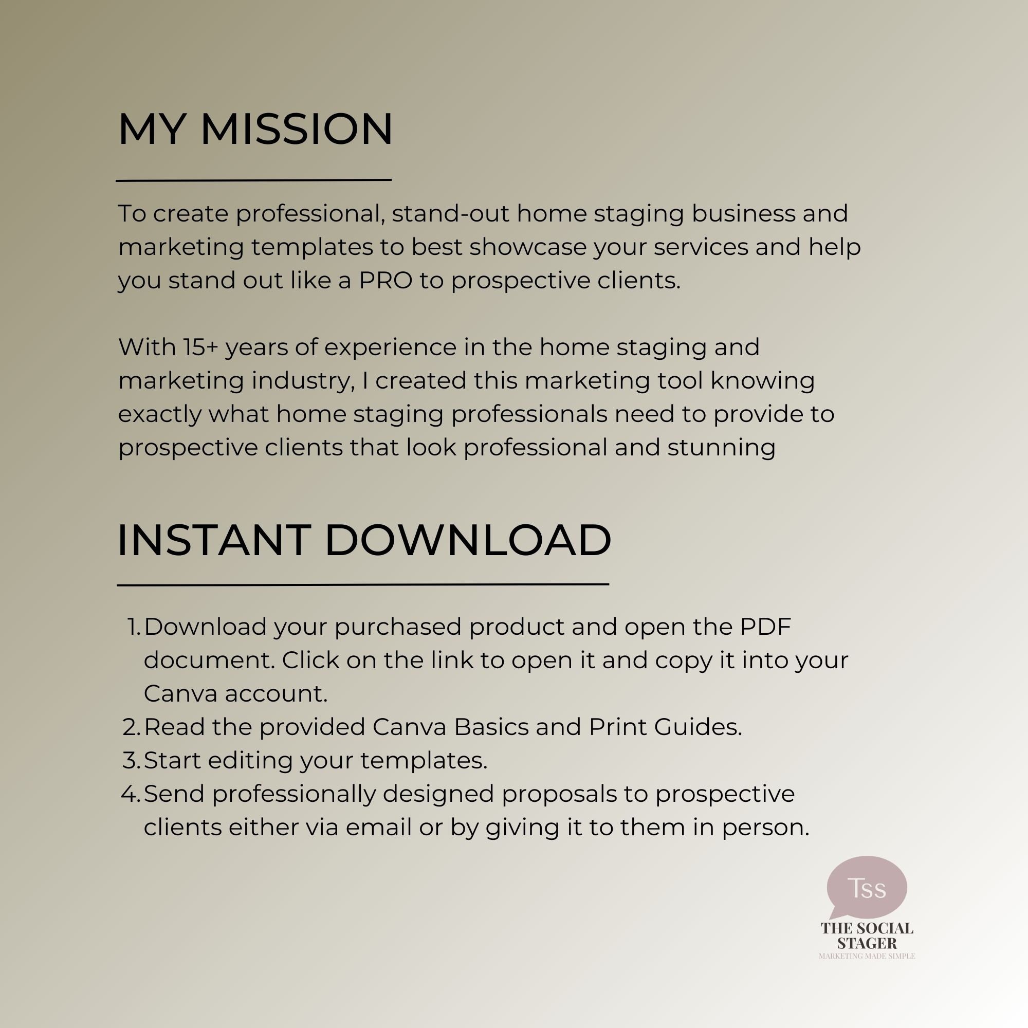 Home Staging Client Proposal Template Kit, Customizable Canva Templates