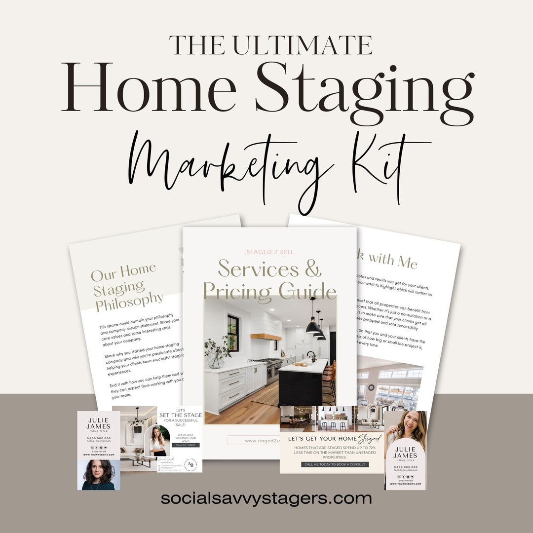 Ultimate Home Staging Marketing Kit, Staging Business Templates