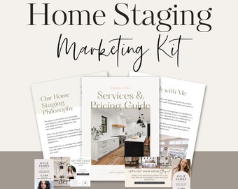 Ultimate Home Staging Marketing Kit, Staging Business Templates, Staging Business Cards, Home Staging Brochure, Staging Postcards