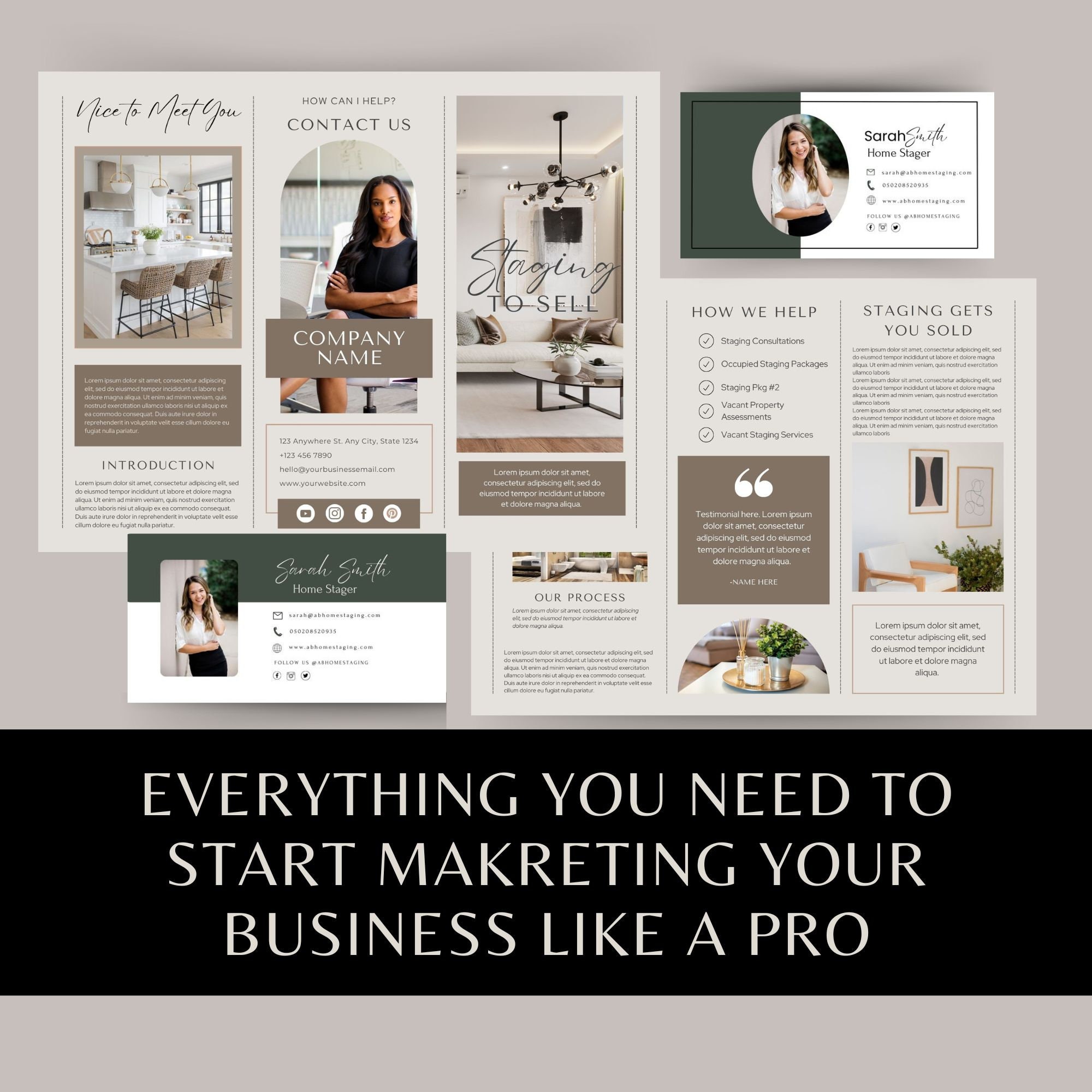 Ultimate Home Staging Marketing Kit, Staging Business Templates