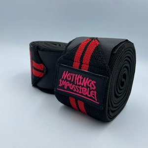 Powerlifting Knee Wraps Pair Weightlifting Bodybuilding Gym Training strongman