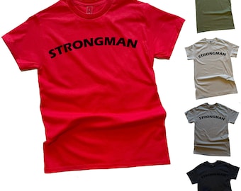 Strongman Gym T Shirt - Gym Clothing Training Bodybuilding By Gym Bloggs