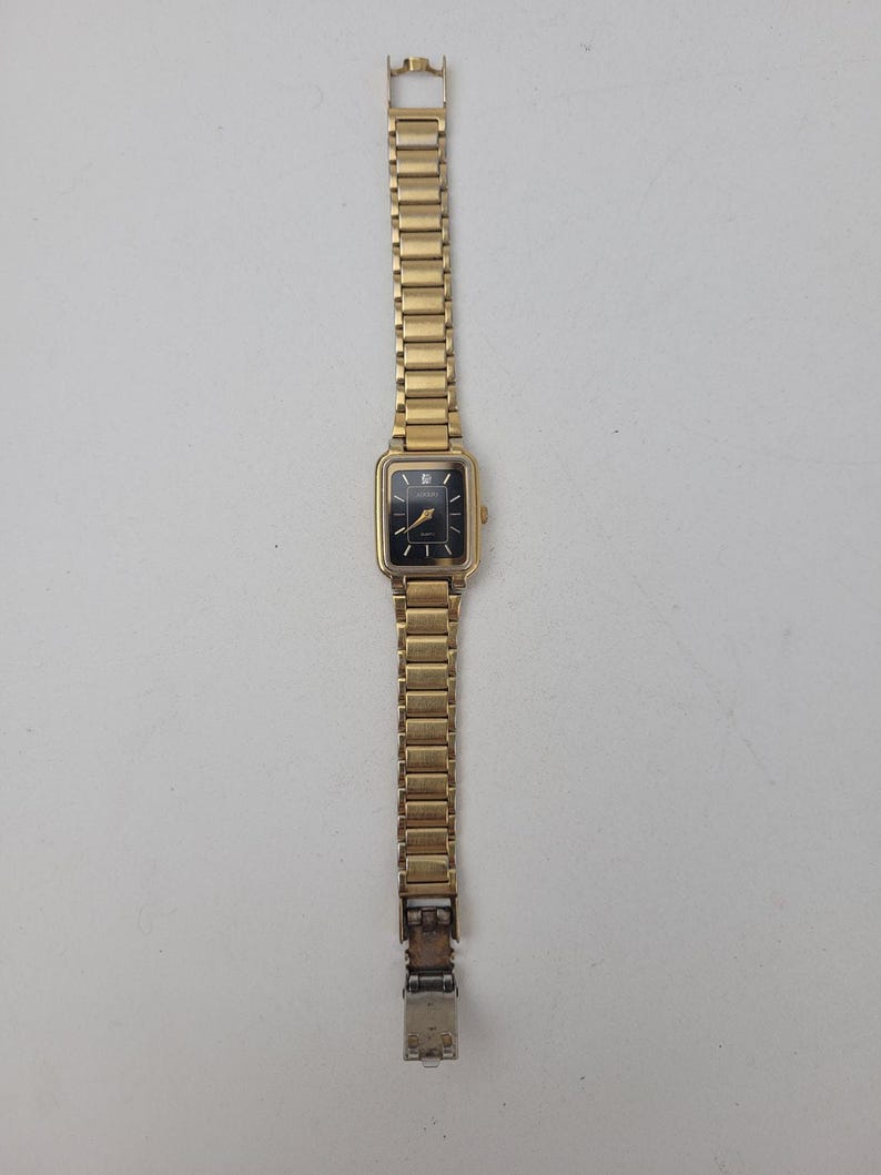 Vintage Adolfo goudkleurig quartz dameshorloge afbeelding 3
