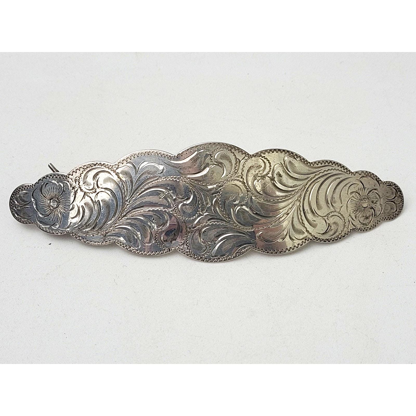 Sterling Silver Barrette Vintage - Etsy display picture 1