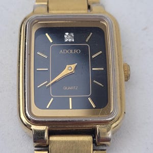 Vintage Adolfo goudkleurig quartz dameshorloge afbeelding 4